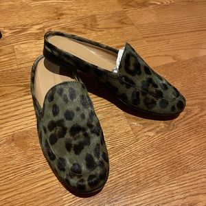 SOLD Banana Republic Leopard Calf Hair Slides 6.5